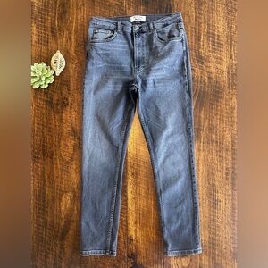 Reformation | High-rise Skinny Straight Ankle Length Jeans in Avalon (Gray)